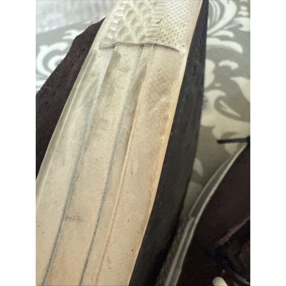 Converse All Star M 8.5 / W 10.5 Double Zip Dark Brown Suede Hi Top Sneaker - Picture 9 of 9